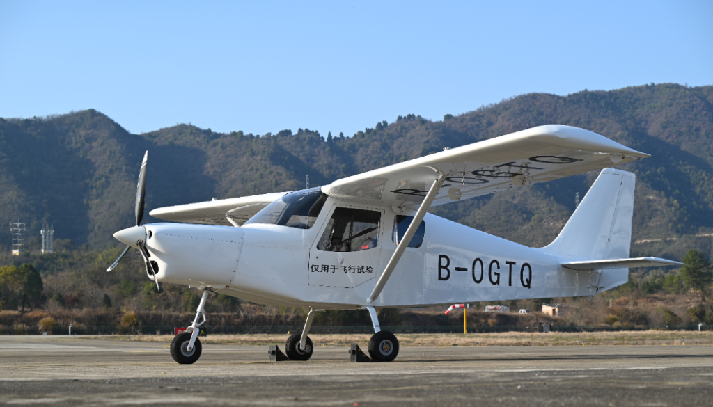 圖為AG60E電動飛機。（航空工業(yè)集團供圖）